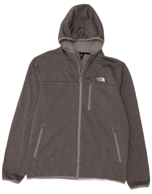 The North Face Pull à capuche zippé pour homme Large Gris Polyester