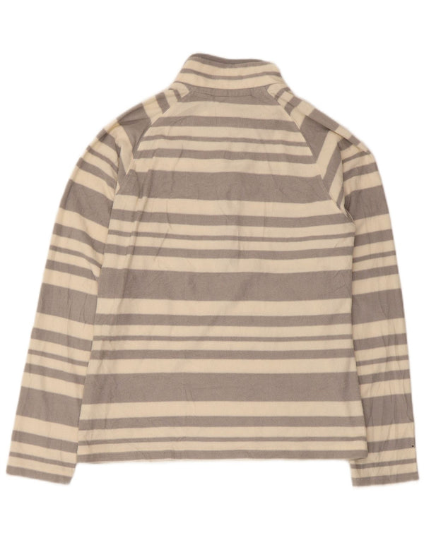 Mountain Warehouse Pull polaire à col zippé pour femme UK 10 Petit gris rayé