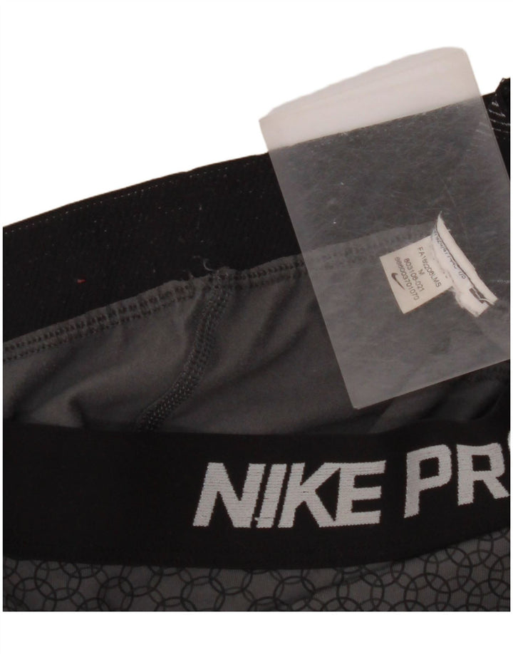 NIKE Leggings graphiques pour femmes UK 12 gris moyen géométrique