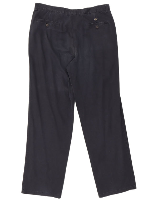 Dockers Mens Straight Chino Trousers W36 L32 Navy Blue