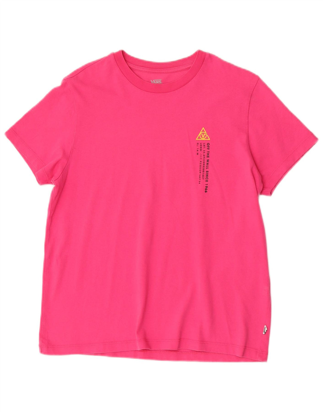 Vans T-shirt graphique pour femme UK 14 Rose moyen