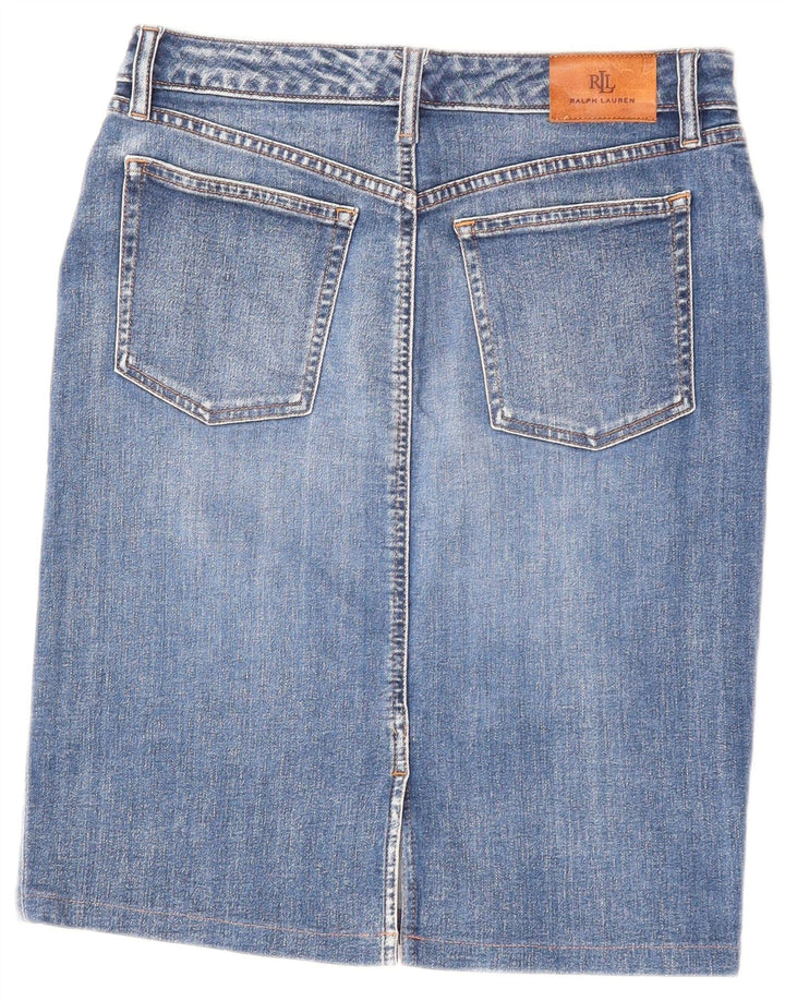 RALPH LAUREN Jupe en jean pour femme US 8 Medium W30 Bleu Polyester