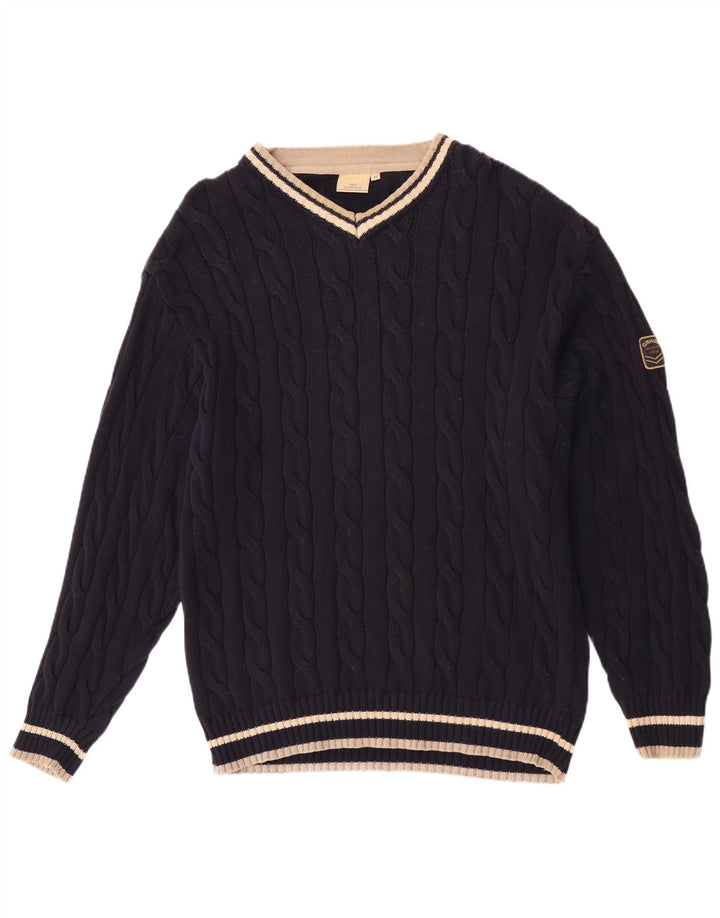 Camel Active Pull Col V Homme Bleu Marine Moyen Coton