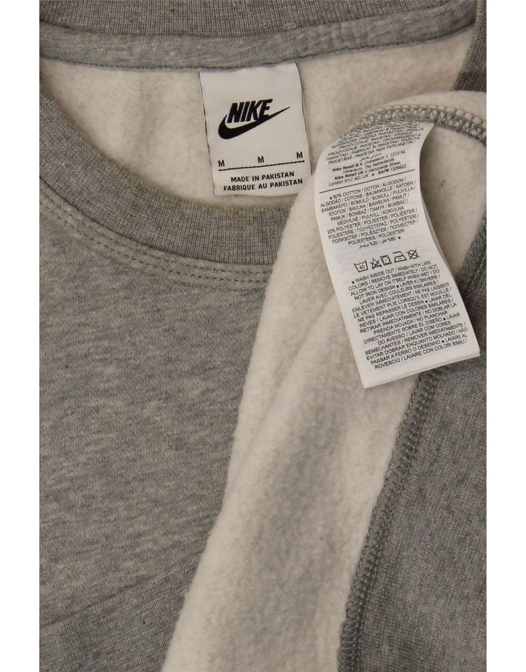 Nike Sweat-shirt en coton moucheté gris moyen pour homme