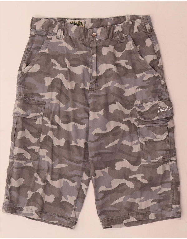 Diadora Short Cargo W34 Large Gris Camouflage Coton Homme