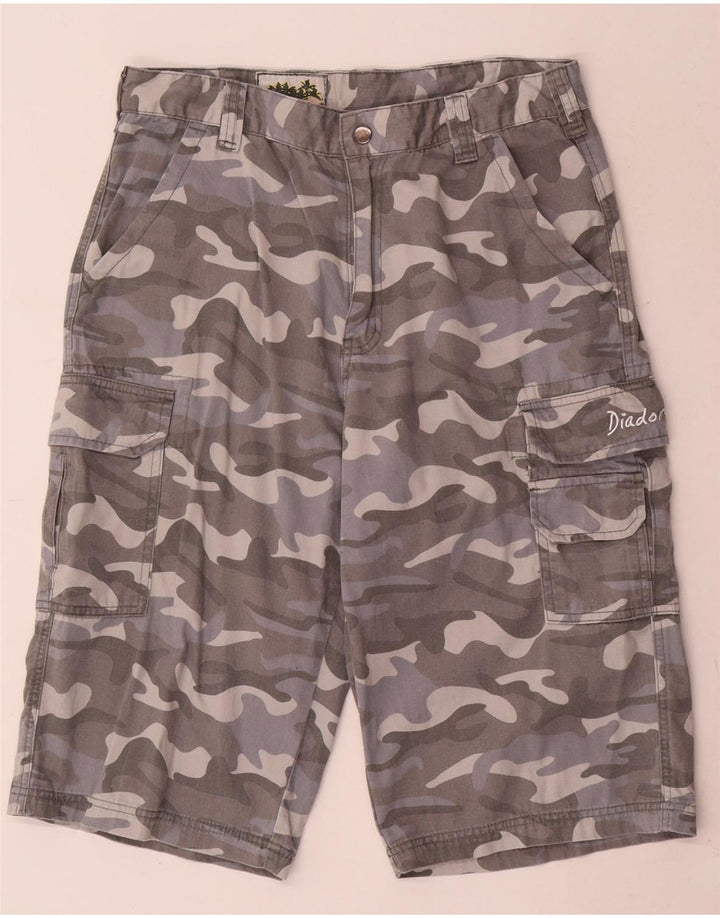 Diadora Short Cargo W34 Large Gris Camouflage Coton Homme