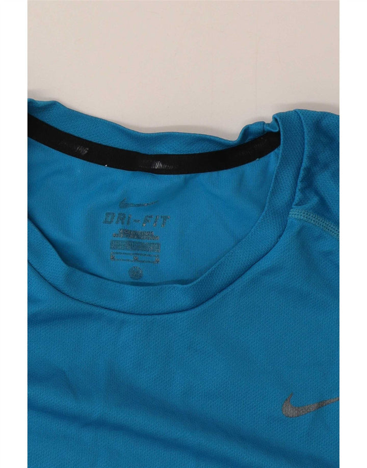Nike Homme Dri Fit T-Shirt Haut Bleu Moyen