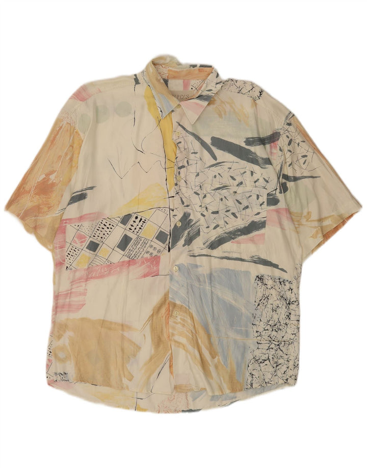 Tipo' S Chemise à manches courtes à motif abstrait pour homme Large Multicolore