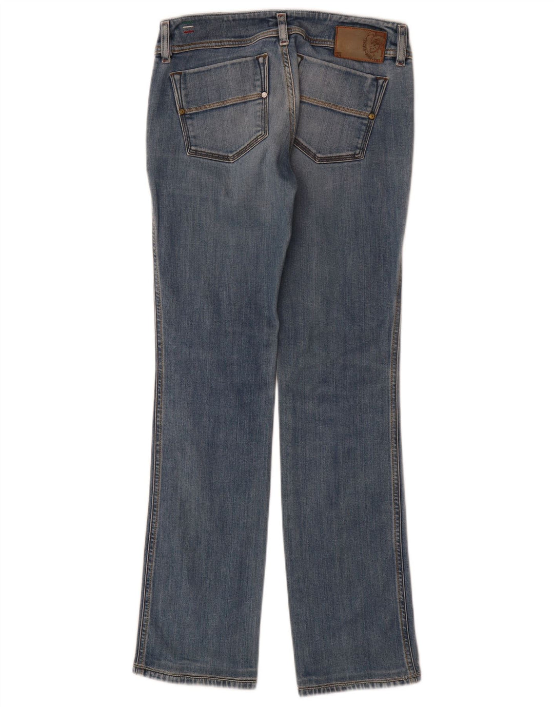 Diesel Femme Reckfly Jean Droit W27 L32 Bleu Coton