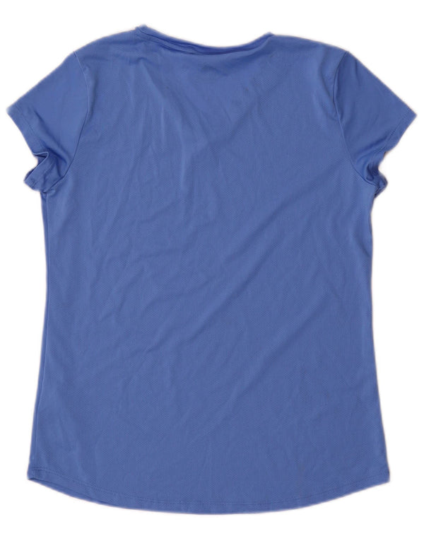 Puma T-Shirt Femme UK 12 Bleu Moyen Polyester