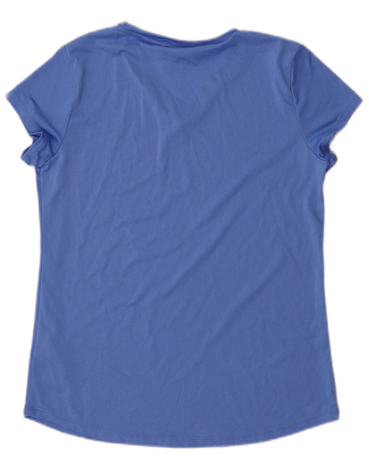 Puma T-Shirt Femme UK 12 Bleu Moyen Polyester