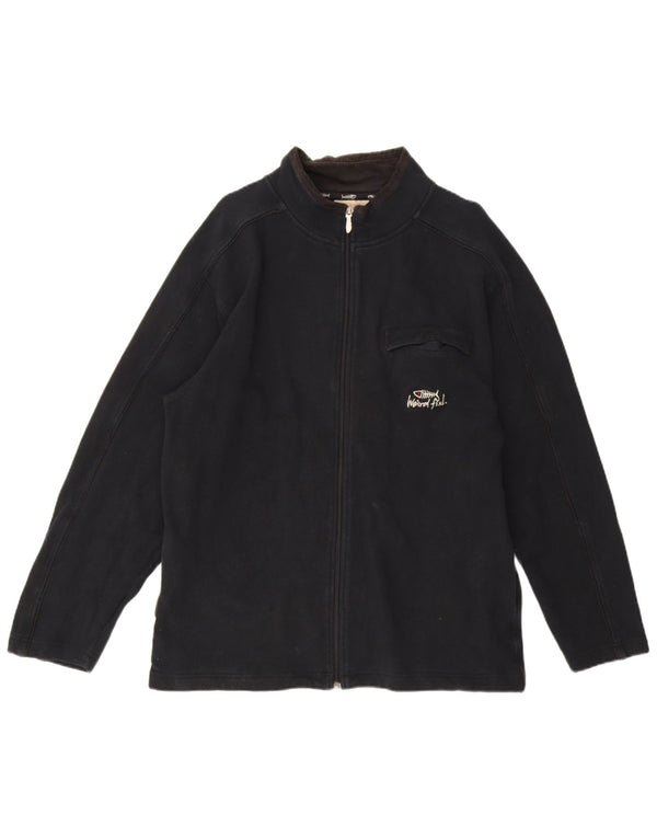 Weird Fish Veste de survêtement pour homme en coton bleu marine Taille L
