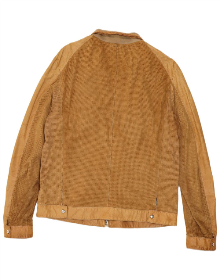 AFG Veste en daim pour homme IT 50 Large Beige