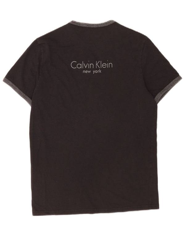 Calvin Klein T-shirt graphique coupe classique pour homme XS en coton noir