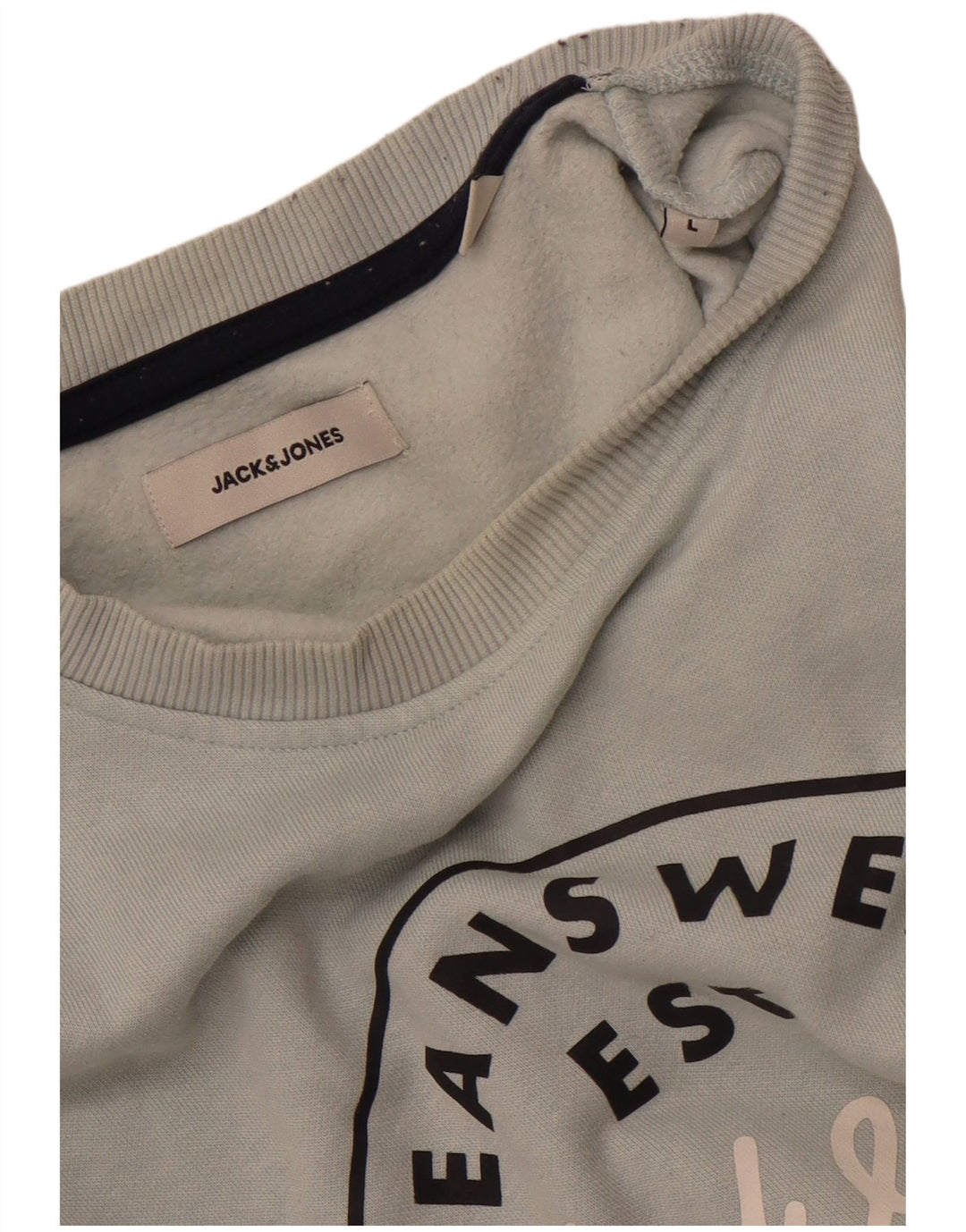 JACK & JONES Sweat-Shirt Graphique Homme Bleu Large