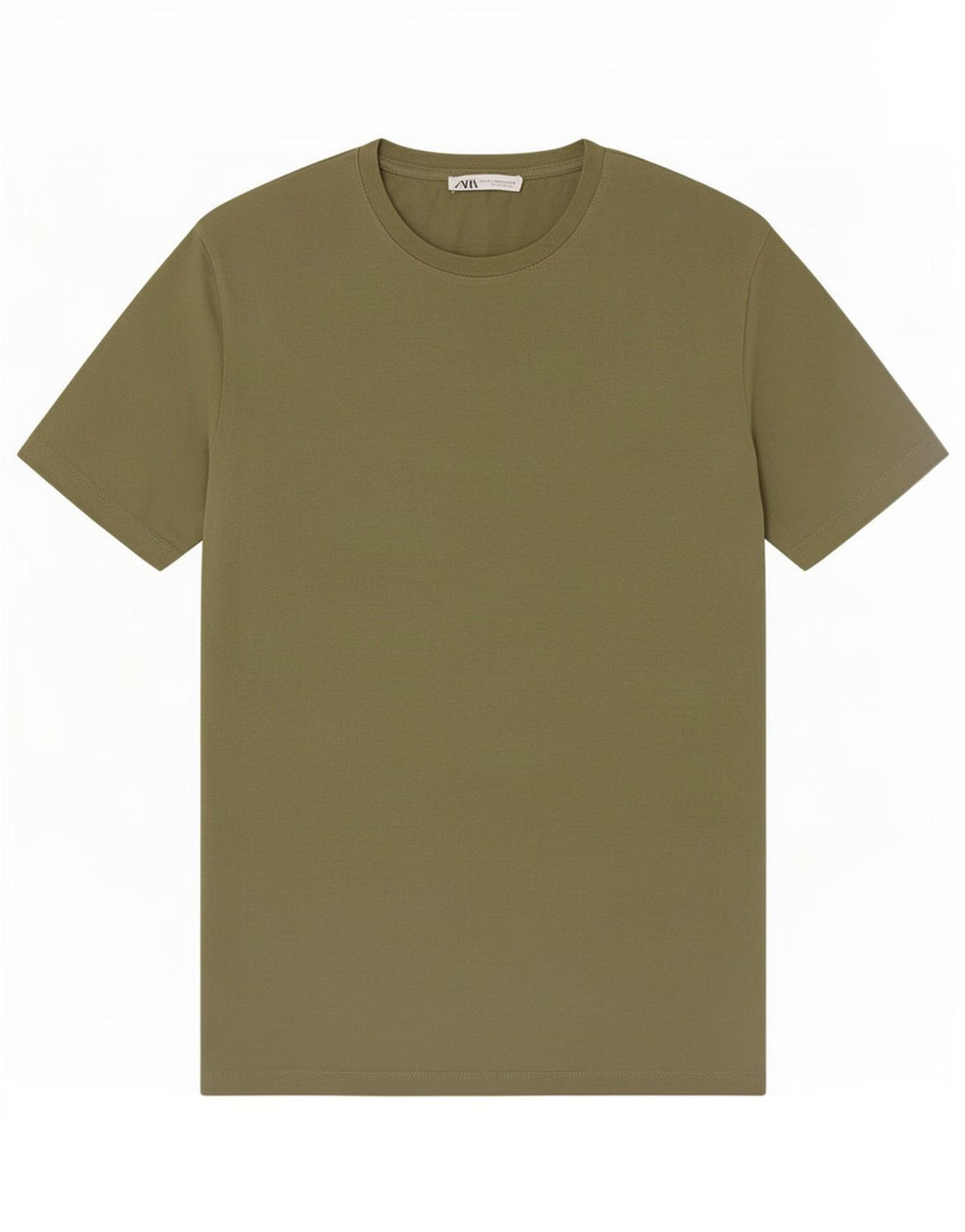 Zara T-Shirt Homme Kaki Moyen
