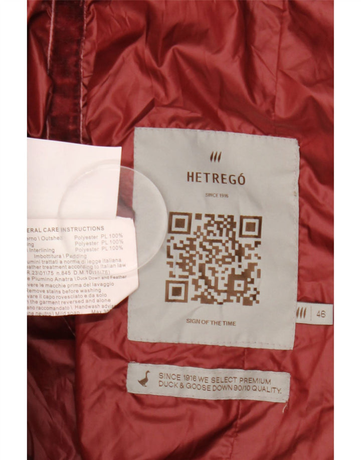 Hetrego Manteau matelassé à capuche pour femme IT 46 Large Bordeaux Polyester