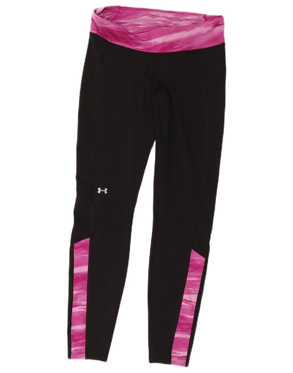 Under Armour Legging Cold Gear Femme UK 44 Noir Moyen Colorblock
