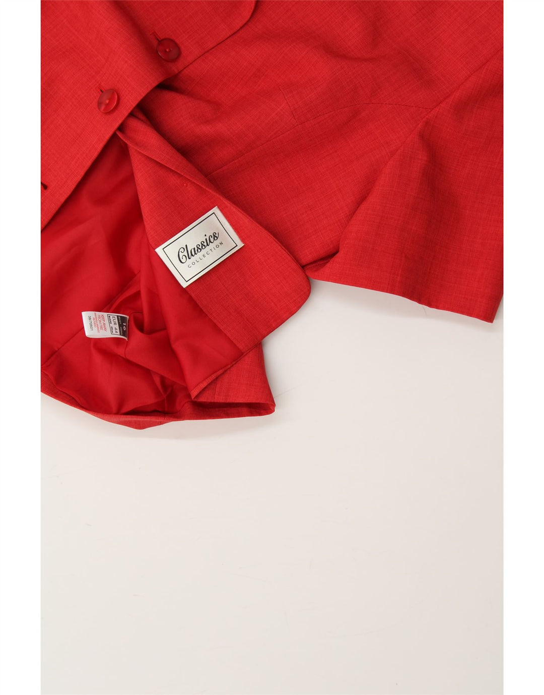 ST. BERNARD Womens Short Sleeve 4 Button Blazer Jacket UK 16 Large  Red Vintage St. Bernard and Second-Hand St. Bernard from Messina Hembry 