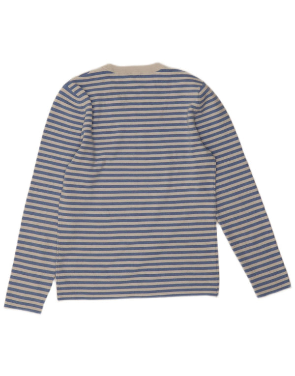 John Lewis Pull à col rond pour femme UK 12 Bleu moyen rayé