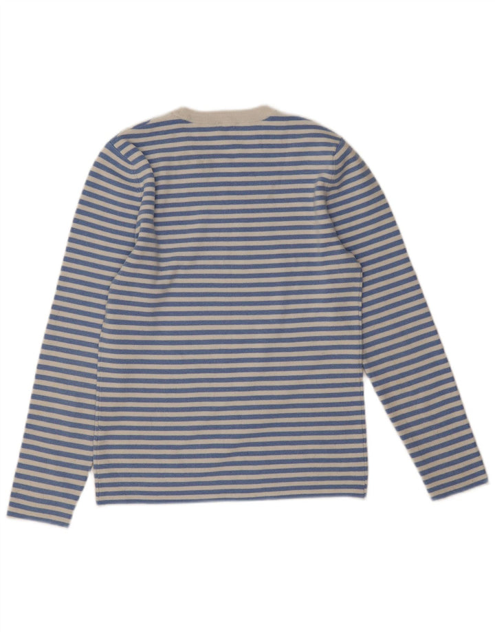John Lewis Pull à col rond pour femme UK 12 Bleu moyen rayé