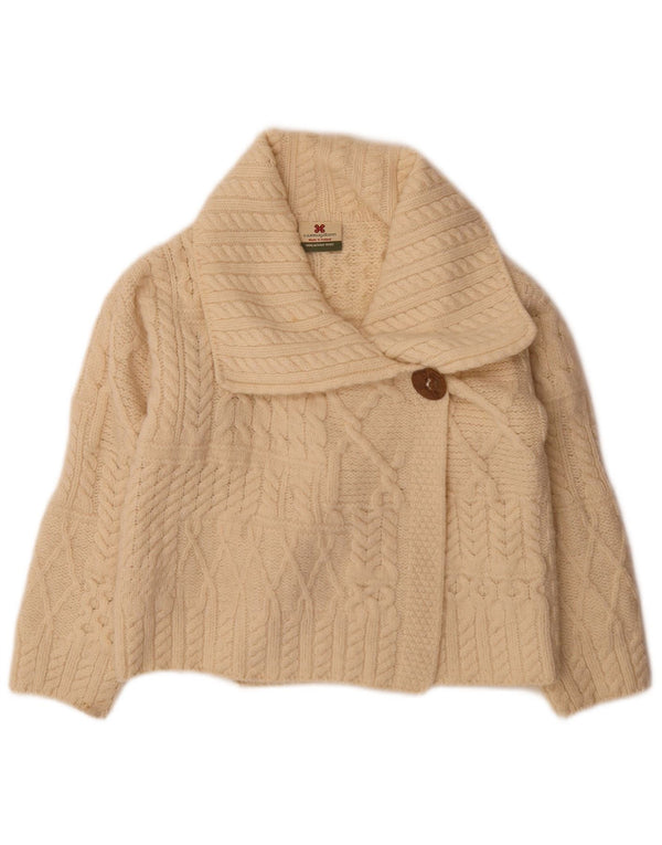 Carraig Donn Pull cardigan coupe décontractée pour femme UK 4 XS Blanc cassé