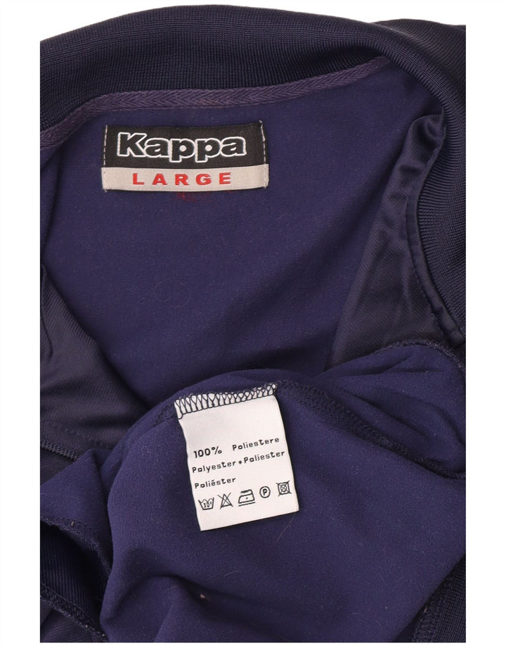 Kappa Veste de survêtement pour homme Taille L Bleu marine Polyester