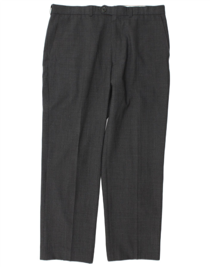 Marks & Spencer Pantalon de Costume Homme W34 L29 Gris Polyester