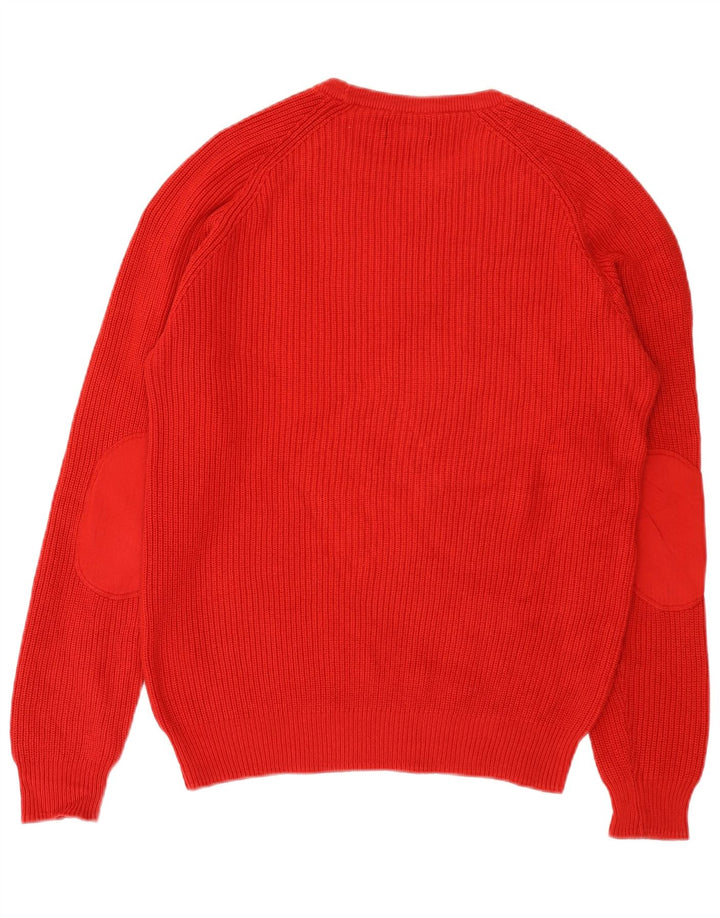 Zara Homme Pull Col Bateau Large Rouge Coton