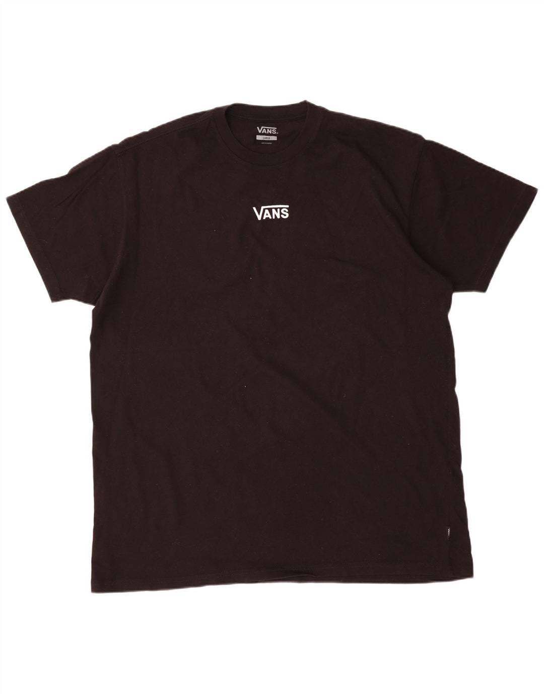 Vans T-Shirt Homme Haut Large Noir Coton
