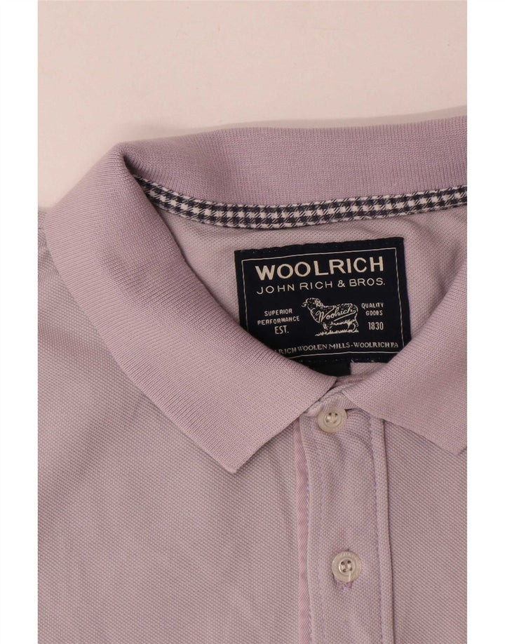 Woolrich Polo Homme Violet Moyen Coton