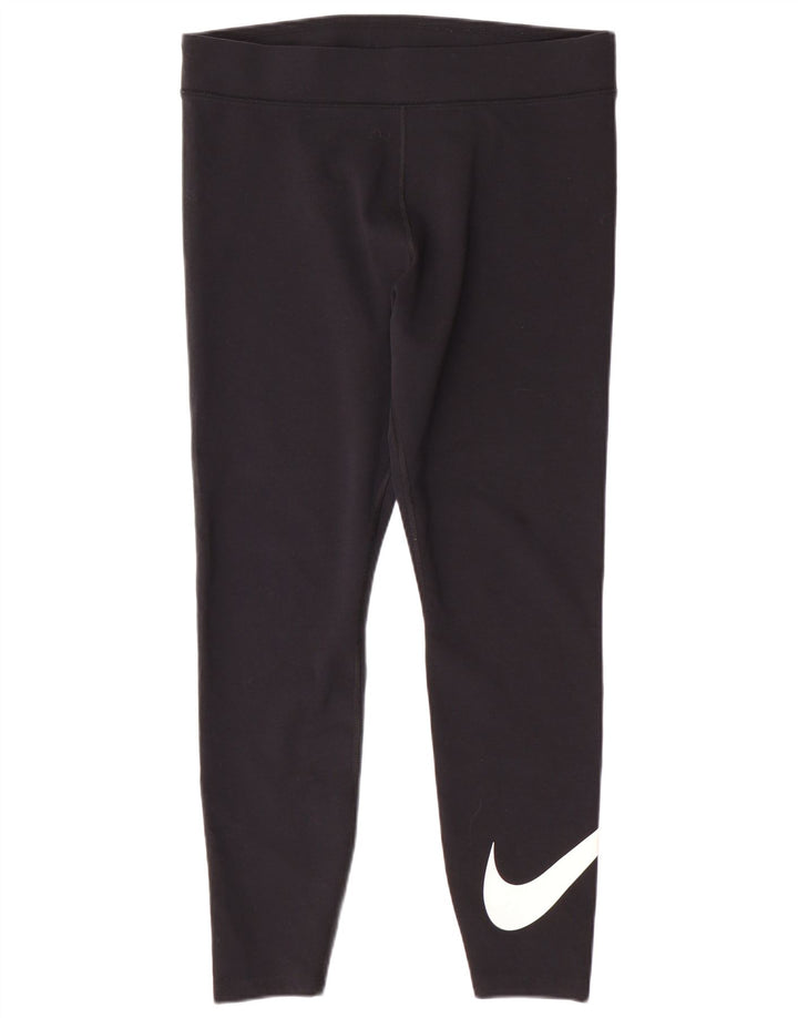 NIKE Leggings graphiques pour femmes UK 18 XL Coton noir