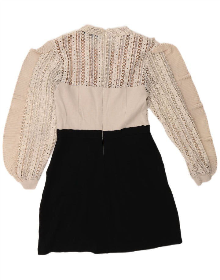 French Connection Robe trapèze pour femme UK 42 Medium Noir Colourblock
