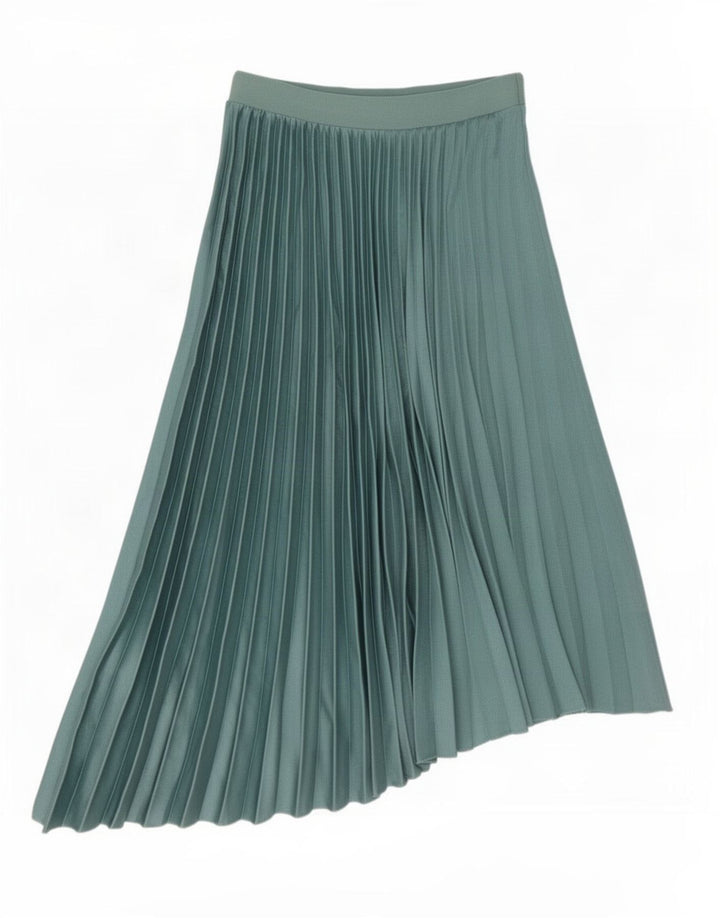 Jupe Plissée Asymétrique Zara Femme Medium W28 Vert Polyester