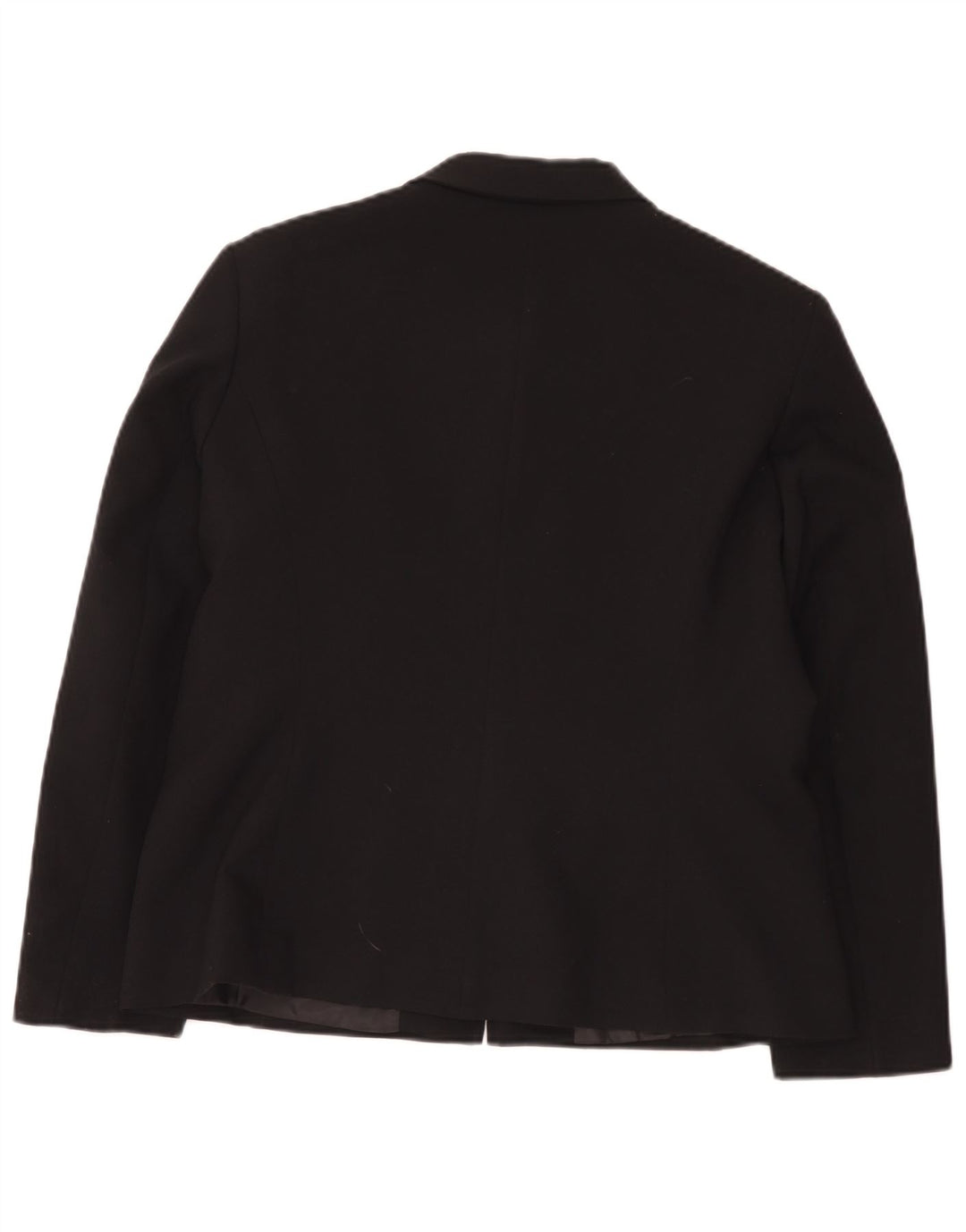 vintage Femme Full Zip Blazer Veste UK 16 Grand Noir