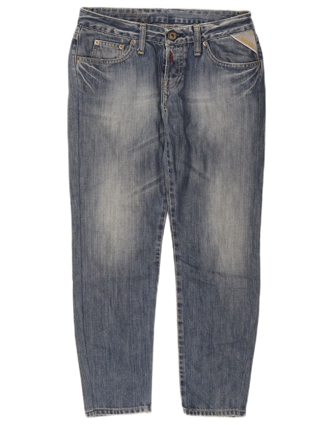 REPLAY Womens Tapered Jeans W29 L25 Blue Cotton