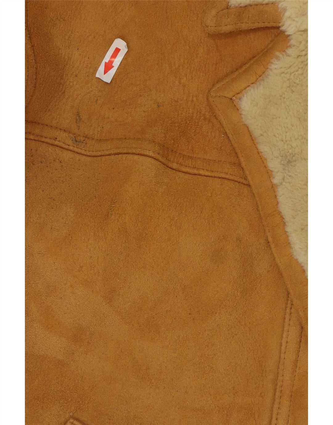 veste en peau de mouton vintage pour homme IT 54 2XL Cuir marron