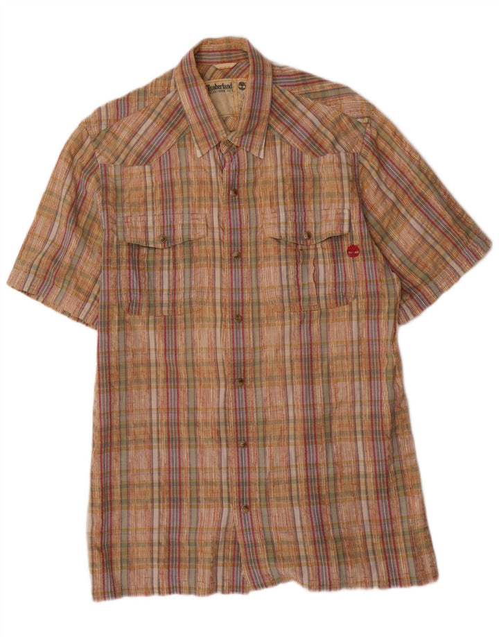 TIMBERLAND Chemise à Manches Courtes Homme Medium Multicolore Check Cotton