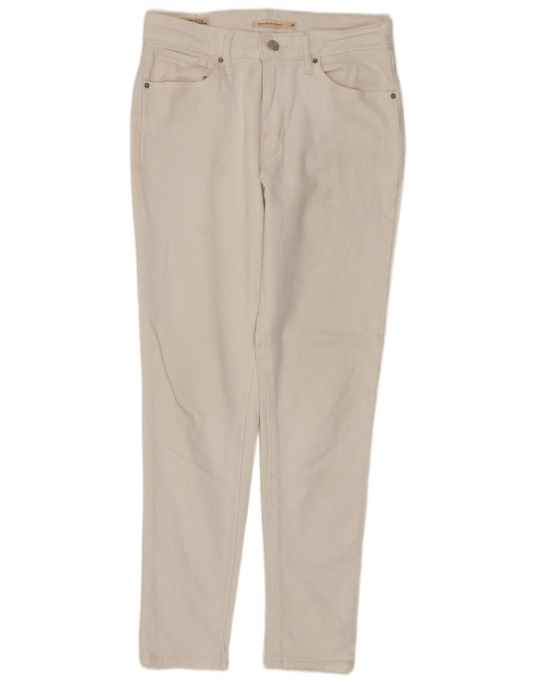 LEVI'S Jean Skinny Taille Haute 721 Femme W28 L27 Coton Blanc