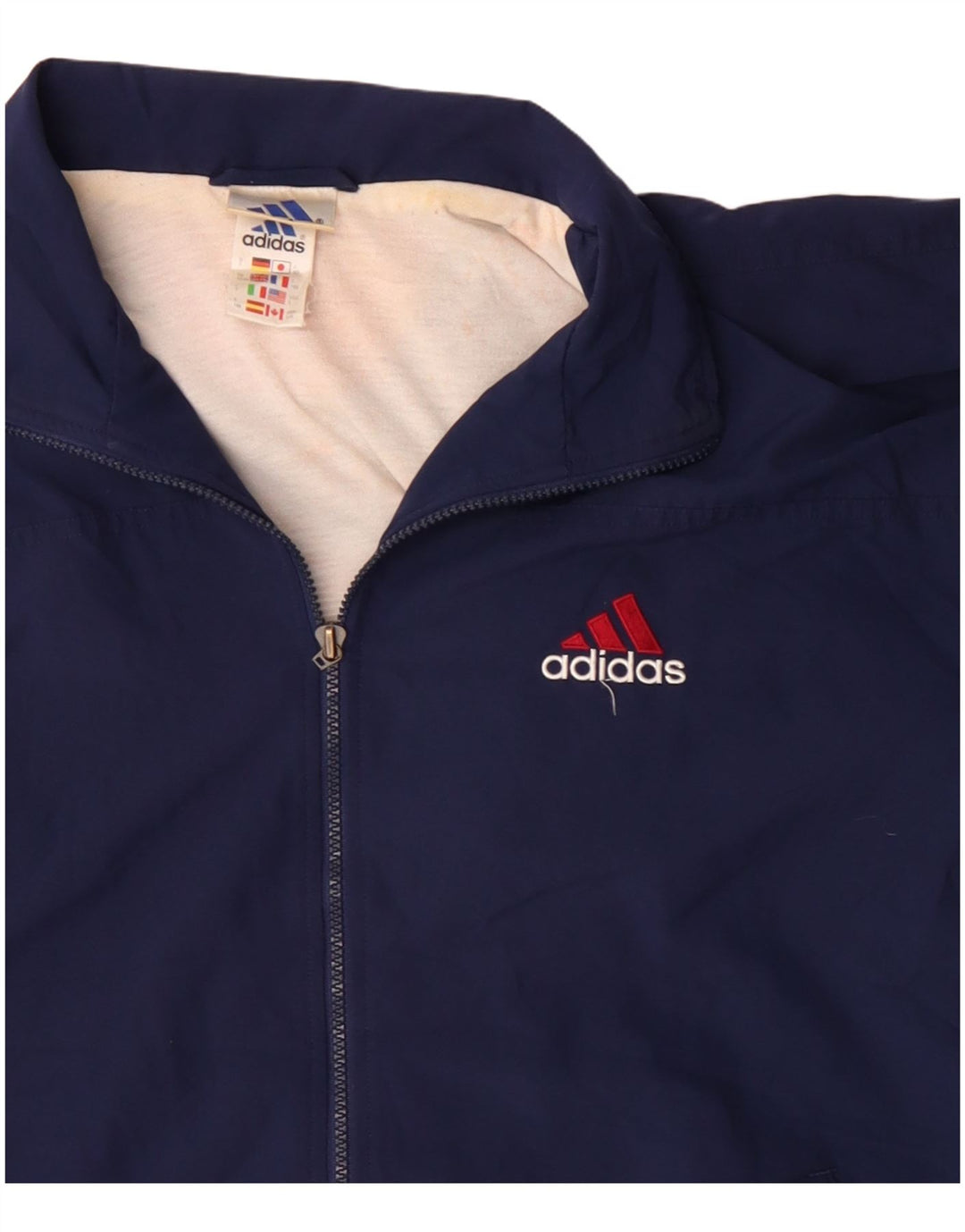 Adidas Veste de survêtement pour homme UK 42/44 Large Bleu marine Polyester