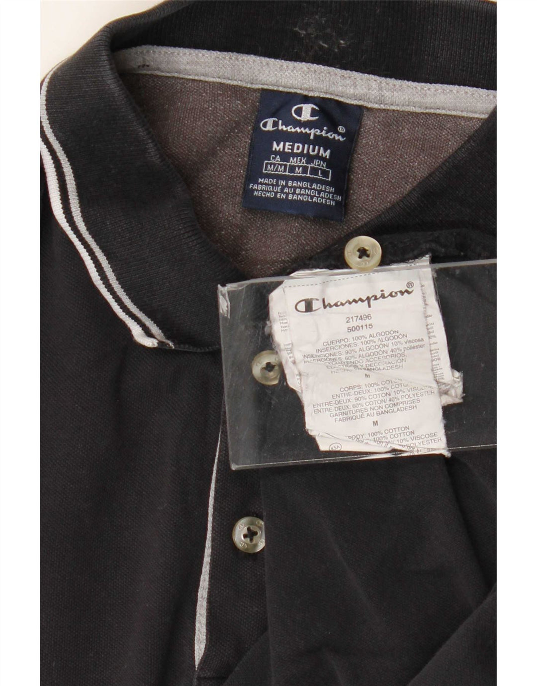 Champion Polo Homme Bleu Marine Moyen Rayé Coton