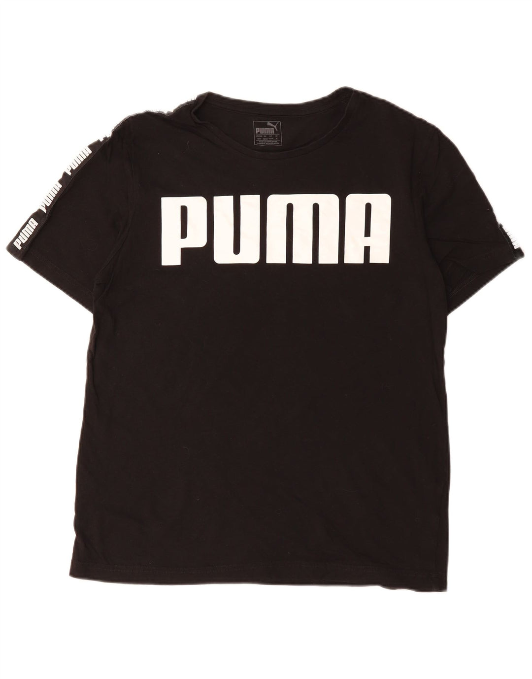 PUMA T-Shirt Graphique Homme UK 14 Medium Noir