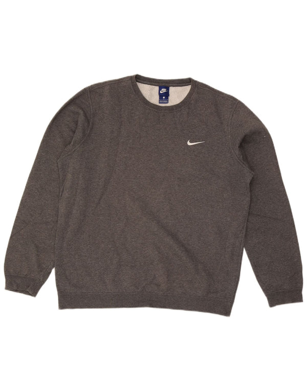 Nike Sweat-shirt pour homme en coton gris Taille L