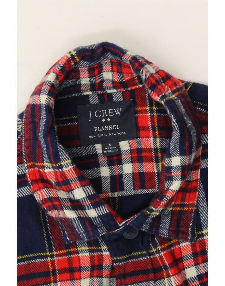J. CREW Mens Flannel Shirt Small Navy Blue Check Cotton Vintage J. Crew and Second-Hand J. Crew from Messina Hembry 