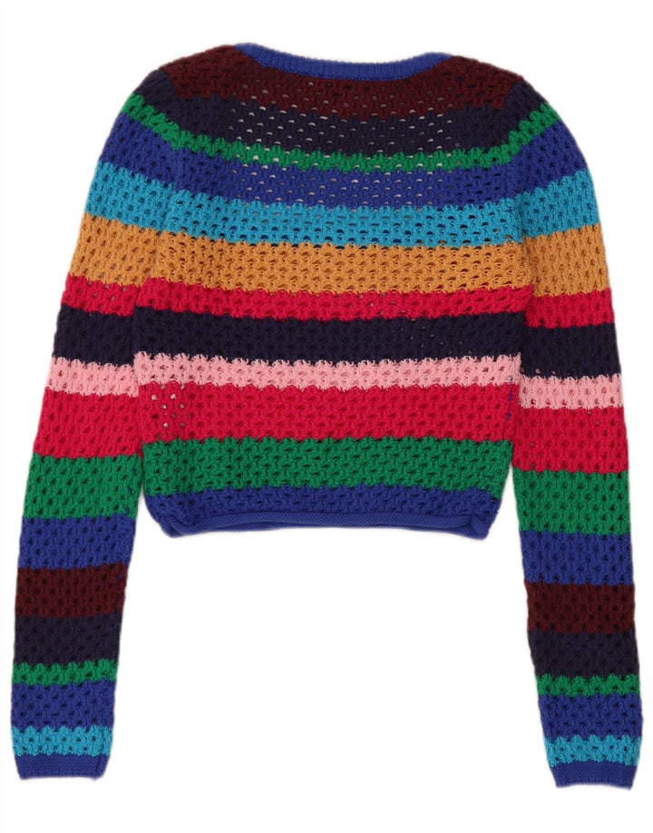 Zara Pull col bateau pour femme UK 12 Medium Multicolore Rayé