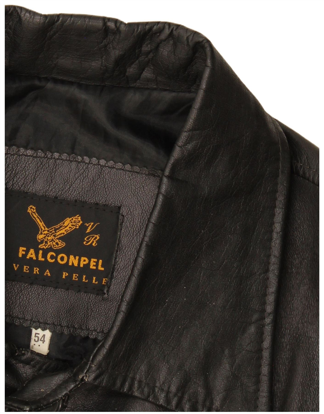 Falconpel Veste en Cuir Homme IT 54 2XL Cuir Noir