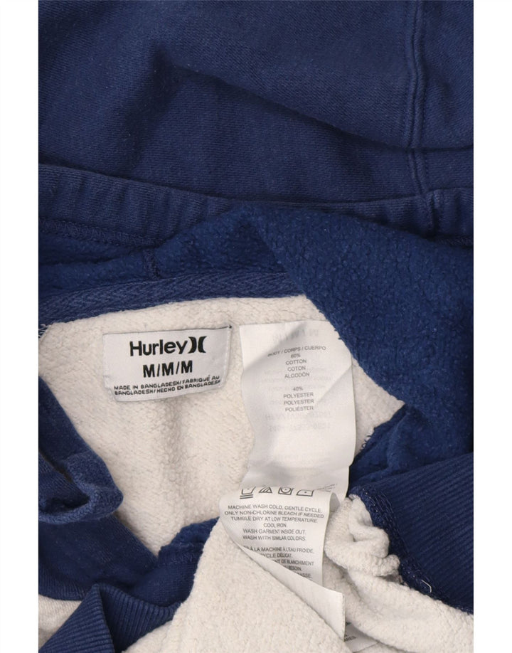 HURLEY Pull à capuche pour homme en coton color block gris moyen