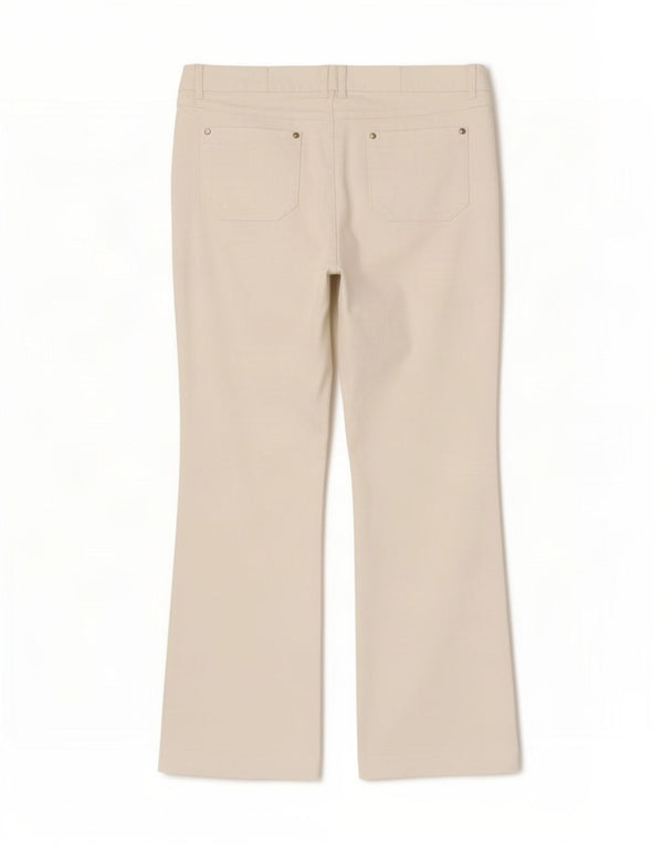 Marks & Spencer Pantalon droit décontracté pour femme UK 16 Large W36 L29 Blanc