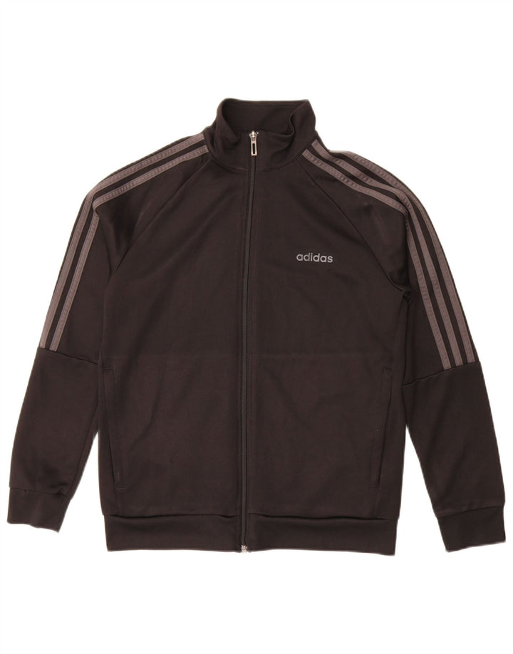 Veste de survêtement Adidas Garçon Climalite 13-14 ans Noir Polyester