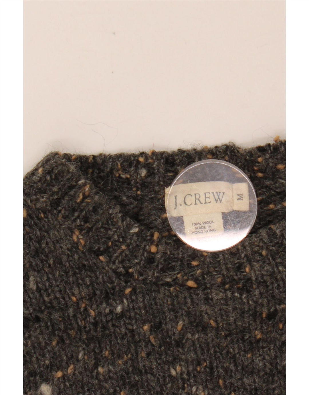 J. CREW Pull à col rond pour femme UK 14 Gris moyen moucheté
